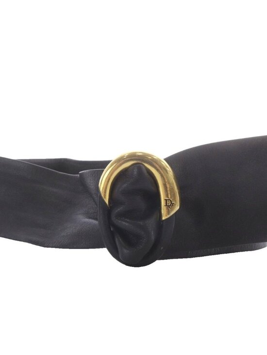 Dior Belt Leather Black Gold